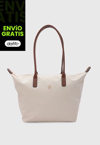 Bolso TOMMY HILFIGER Popette Beige Tommy Hilfiger