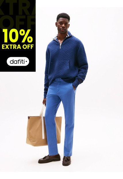 Pantalón Multicolor Chino Harlem De Sarga Con Pierna Cónica Tommy Hilfiger