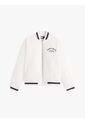 Chaqueta Blanca Bomber Varsity De Nailon Tommy Jeans de Tommy Hilfiger