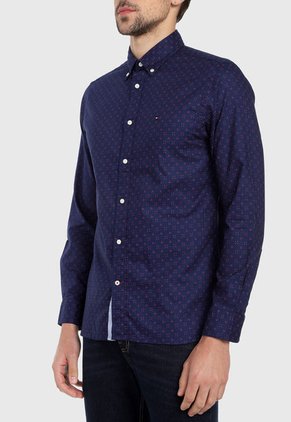Camisa Azul-Rojo Tommy Hilfiger