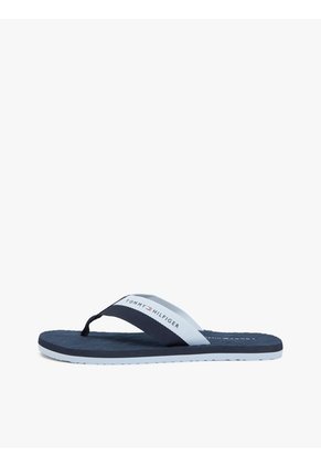 Sandalias Azul Con Logos En Bajo Relieve Tommy Hilfiger