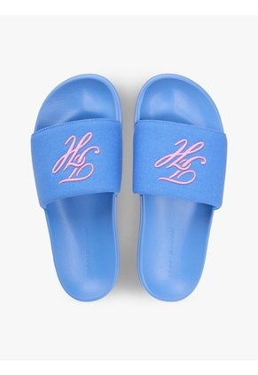 Sandalias Azul De Lona Con Logo Bordado Tommy Hilfiger