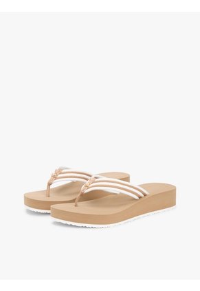 Sandalias Beige De Cuña Con Rayas Tommy Hilfiger