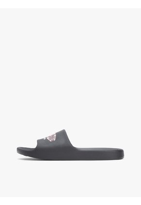 Sandalias Negro Con Logo Ondulado Tommy Hilfiger