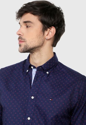 Camisa Azul-Rojo Tommy Hilfiger