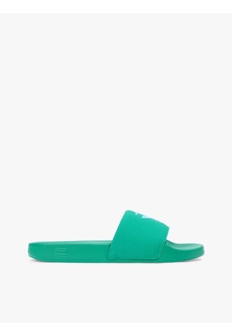 Sandalias Verde De Lona Con Logo Bordado Tommy Hilfiger Tommy Hilfiger