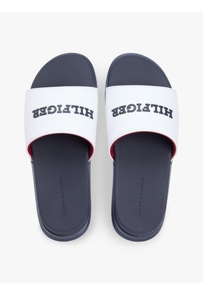 Sandalias Blanco Con Monotipo Hilfiger Tommy Hilfiger