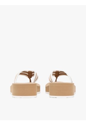 Sandalias Beige De Cuña Con Rayas Tommy Hilfiger