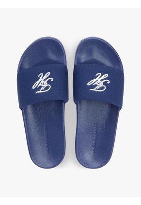 Sandalias Azul De Lona Con Logo Bordado Tommy Hilfiger