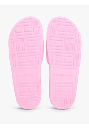 Sandalias Rosa De Lona Con Logo Bordado Tommy Hilfiger