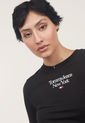 Camiseta Manga Larga Negro-Blanco Tommy Jeans de Tommy Hilfiger