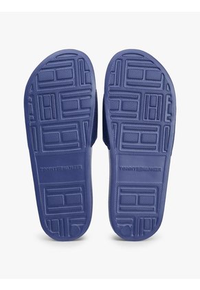Sandalias Azul De Lona Con Logo Bordado Tommy Hilfiger
