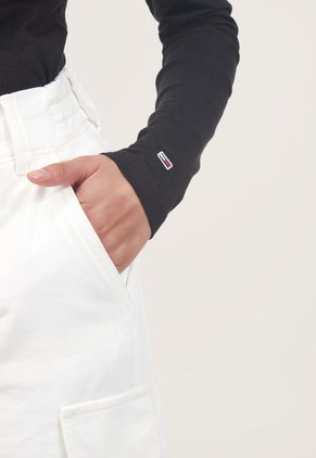 Camiseta Manga Larga Negro-Blanco Tommy Jeans