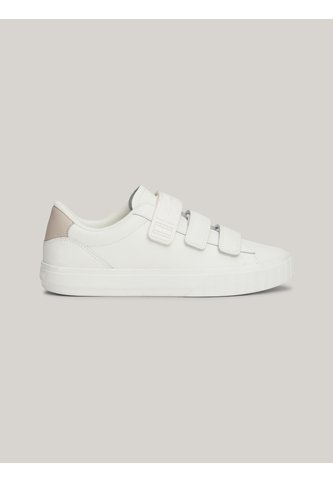 Tenis Beige De Cuero Con Cierre De Velcro Tommy Hilfiger Tommy Hilfiger