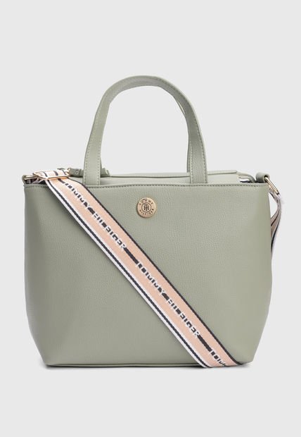 Bolso Verde-Beige-Blanco TOMMY HILFIGER