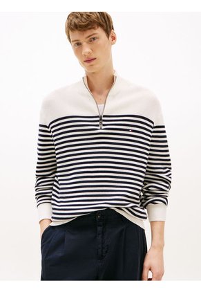 Saco Azul Texturizado Con Cremallera Tommy Hilfiger