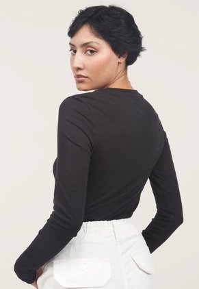 Camiseta Manga Larga Negro-Blanco Tommy Jeans