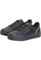 Tenis Negro De Cuero Con Suela Gruesa Tommy Hilfiger de Tommy Hilfiger