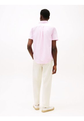 Camisa Rosada Heritage De Manga Corta Tommy Hilfiger