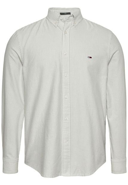 Camisa Gris Corte Slim Tommy Jeans