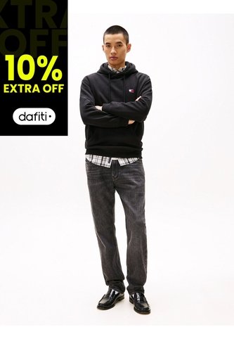 Jeans Gris Ryan Negros, Ajustados Y Rectos Con Efecto Desteñido Tommy Jeans Tommy Hilfiger