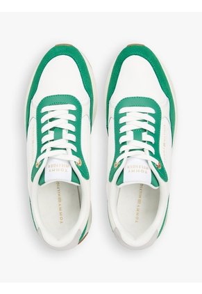Tenis Verde Runner De Materiales Mixtos Tommy Hilfiger