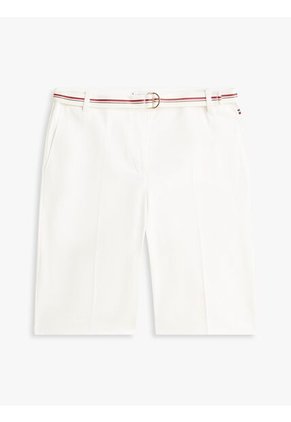 Bermudas Blanco Con Cinturón Tommy Hilfiger