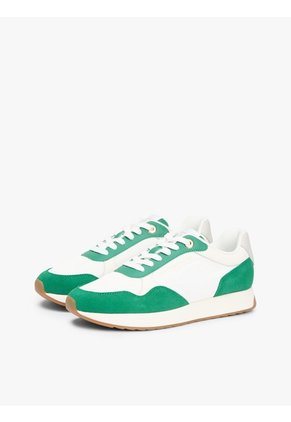 Tenis Verde Runner De Materiales Mixtos Tommy Hilfiger