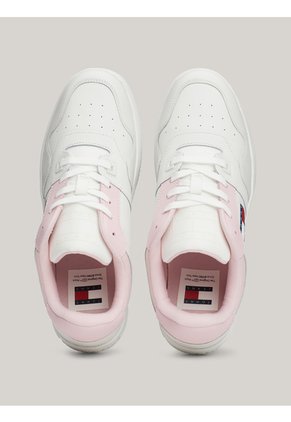 Tenis Rosa Essential De Cuero Retro Tommy Hilfiger