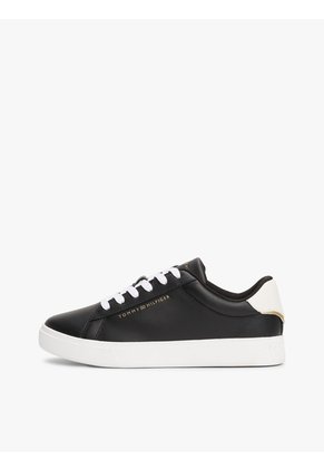 Tenis Negro Essential De Cuero Tommy Hilfiger