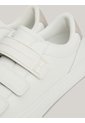 Tenis Beige De Cuero Con Cierre De Velcro Tommy Hilfiger de Tommy Hilfiger