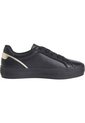 Tenis Negro De Cuero Con Suela Gruesa Tommy Hilfiger de Tommy Hilfiger