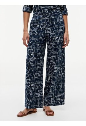 Pantalón Azul Amplio De Pierna Ancha Tommy Hilfiger