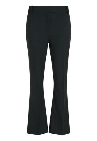Pantalón Negro Acampanado Con Logo Esmaltado Tommy Hilfiger Tommy Hilfiger