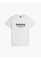 Camiseta Marfil De Corte Slim Con Logo Estampado Gráfico Tommy Jeans de Tommy Hilfiger