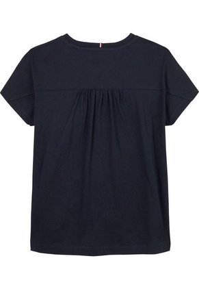 Camiseta Niña Azul Con Logo Gráfico Tommy Hilfiger