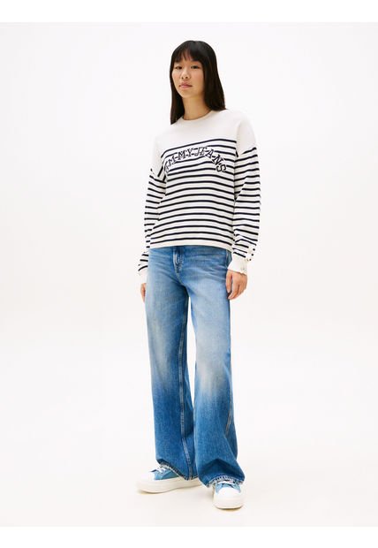 Saco Blanco Varsity A Rayas TJW Tommy Jeans