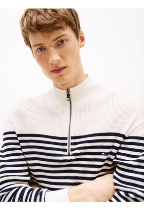 Saco Azul Texturizado Con Cremallera Tommy Hilfiger