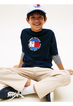 Camiseta Multicolor Con Logo Gráfico Tommy Hilfiger