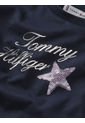 Camiseta Niña Azul Con Logo Gráfico Tommy Hilfiger de Tommy Hilfiger