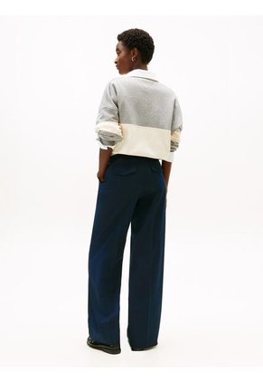 Pantalón Multicolor Wide Leg Con Logo Tommy Hilfiger