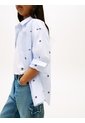 Camisa Celeste De Corte Regular Con Rayas Y Logo Tommy Hilfiger de Tommy Hilfiger