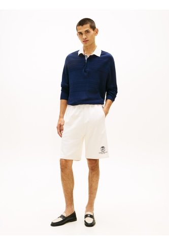 Bermudas Blanco De Chándal Con Escudo Bordado Tommy Hilfiger Tommy Hilfiger