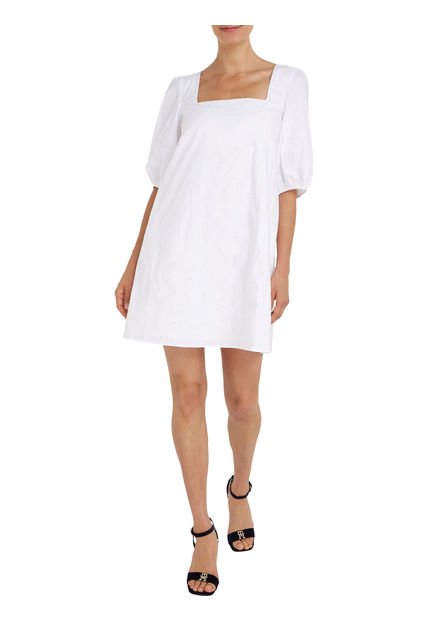 Vestido Hasta La Rodilla Mujer Blanco Tommy Hilfiger