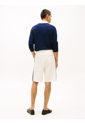 Bermudas Blanco De Chándal Con Escudo Bordado Tommy Hilfiger
