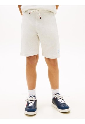 Bermudas Blanco Con Logo Script Tommy Hilfiger