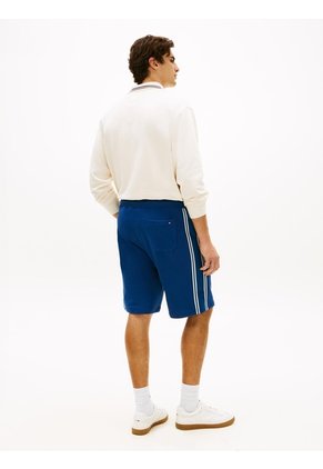 Bermudas Azul De Chándal Con Escudo Bordado Tommy Hilfiger