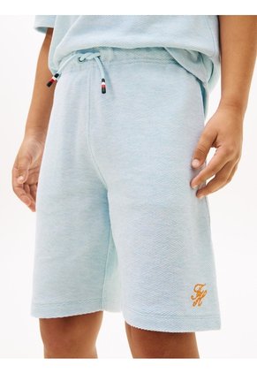 Bermudas Azul Con Logo Script Tommy Hilfiger