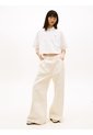Camisa Blanca Amplia Con Logo Calado Integral Tommy Jeans de Tommy Hilfiger