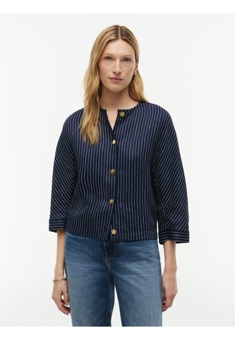 Blusa Azul Oscuro De Raya Diplomática Con Botones Dorados Tommy Hilfiger Tommy Hilfiger